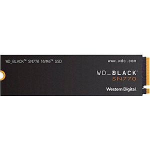 Best Buy: WD - BLACK SN770 1TB Internal SSD PCIe Gen 4 x4 $66 + Free Shipping
