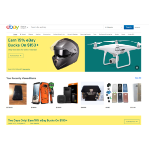 15% eBay Bucks on qualifying items over $150 - Only invited participants