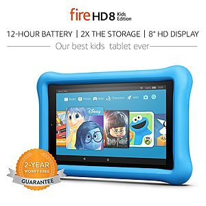 Fire HD 8 Kids Edition Tablet, 8" HD Display, 32 GB, Blue Kid-Proof Case [All Colors] - Amazon $89.99 Lowest Price CCC
