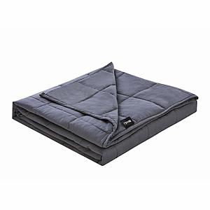 ZonLi Adults Weighted Blanket 20 lbs(60''x80'', Grey, Queen Size), Cooling Weighted Blanket for Adults, 100% Cotton Material with Glass Beads $55.23