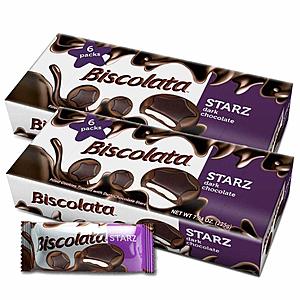12 Pack Biscolata Starz Tea Biscuit Cookies with Dark or Milk Chocolate $4.88 + FSSS