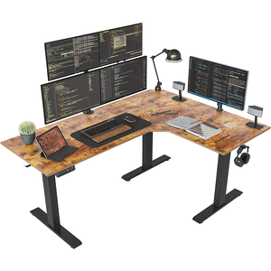 Amazon.com: FEZIBO Triple Motor L-Shaped Electric Standing Desk, 63 Inches Height Adjustable Stand up Corner Desk, Sit Stand Workstation with Splice Board $469.99