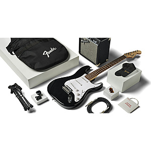 Sign up for a Year of the Fenderplay App - get a free Electric Guitar Starter Pack (with amp, stand, cable, strap, picks) $149