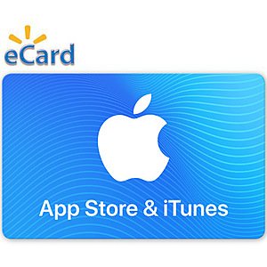 $50 App Store & iTunes Gift Card (Email Delivery) - Walmart $40