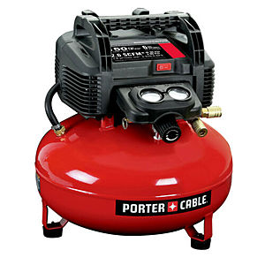 CHEAPEST-  NEW Porter-Cable C2002 0.8 HP 6 Gallon Oil-Free Pancake Air Compressor, NOW $72.99. free shipping via eBay