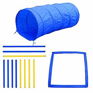 PawHut 4 Obstacle Backyard Competitive Dog Agility Training Course Kit - Blue/Yellow $55.99 + FS