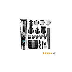 40% off on Brightup Beard Trimmer for Men, Cordless Hair Trimmer, Waterproof Mustache Body Nose Ear Facial Cutting Shaver, Electric Razor All in 1 Grooming Kit, USB Re - $24