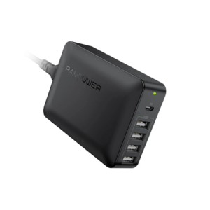 RAVPower Pioneer 60W 5-Port USB-C Desktop Charger with 45W Power Delivery Port $14.99