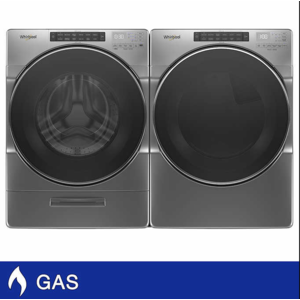 Whirlpool Front Load 4.5 cu. ft. Washer with Load and Go XL Dispenser and 7.4 cu. ft. GAS Dryer $1000 $999.97