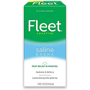 2-Pack Fleet Laxative Saline Enema $1.60 shipped w/ Prime
