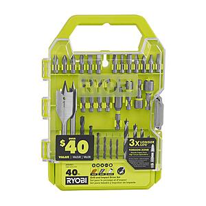 40-Piece RYOBI Drill and Impact Drive Set (Factory Blemished) $4.80 + Free Shipping