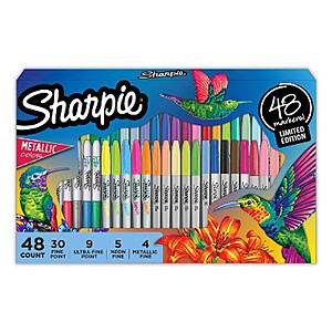 48-Count Sharpie Fine Tip Permanent Markers (Various Sizes & Colors) $11.99 + Free Shipping