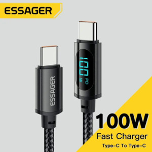 Aliexpress App: 3-Pack Essager 100W USB Type-C to Type-C Cable w/ Watt Meter Display $5.37 Shipped