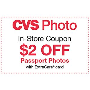 10% Off CVS Photo Order + [YMMV] $2 Off Passport Photo
