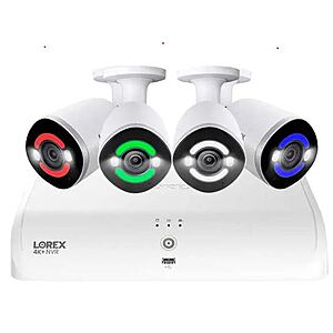 Lorex 4K+ Fusion 2TB Wired NVR Security System with Four 4K Bullet Cameras - Costco $509.99