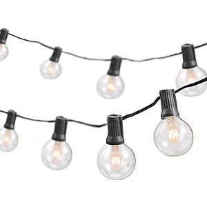 Newhouse Lighting 50-ft String Lights, 50 Sockets, 55 G40 Bulbs, $19.99 + Free Shipping at Home Depot