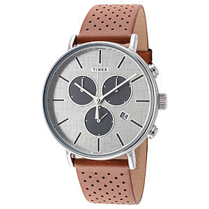Men's Timex Leather Band Watch / Chronograph - Clearance price - $23.24 at Ashford
