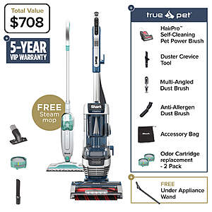 Shark Stratos Upright Vacuum with True Pet Upgrade, Free Steam Mop and Under Appliance Wand - $279 after 20% off promo code and Free Shipping