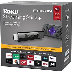 Roku Streaming Stick+ 4K HDR $39 + Free Shipping