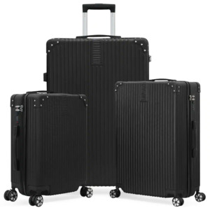 3-Piece Hikolayae Myrtle Springs Nested Hardside Luggage Set (Black) $99 + Free Shipping
