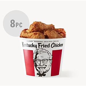KFC 8 piece for $10  redeem online or in mobile app