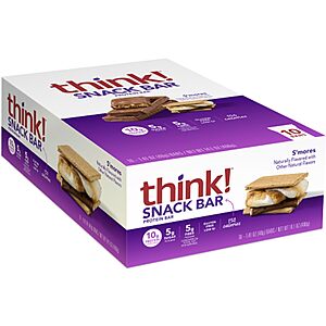$11.51 /w S&S: think! Protein Bars with Chicory Root for Fiber, 1.4 Oz (10 Count)