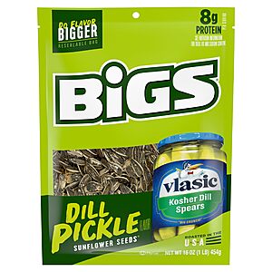 $4.16 /w S&S: Bigs Vlasic Dill Pickle Sunflower Seeds, 16-Ounce
