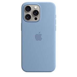 Limited-time deal: Apple iPhone 15 Pro Max Silicone Case with MagSafe - Winter Blue - $30.10