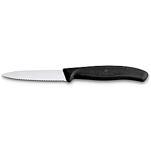 Victorinox 6.7633 Blac 3.25 Inch Swiss Classic Paring Knife with Serrated Edge, Spear Point, Black, 3.25" $3.04