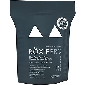 16-Lb BoxiePro Deep Clean Clumping Cat Litter (Scent Free, Probiotic) $11.50 & More w/ S&S