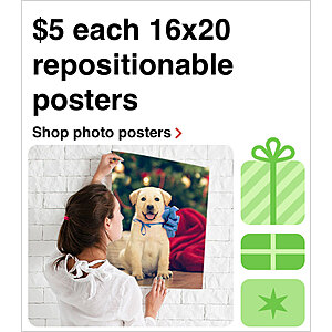 CVS Photo $5 repositionable posters 16 x 20 only - $5.00