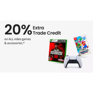 GameStop: Extra 20% Store Credit on Game Trade-Ins, Trade Xbox Series S/X/PS5, Get Extra $50 in Store Credit & More (Valid In-Store Only)