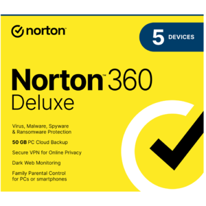 1-Year Norton 360 Deluxe 2024 (5 Devices; Digital Download) $16.99 & More