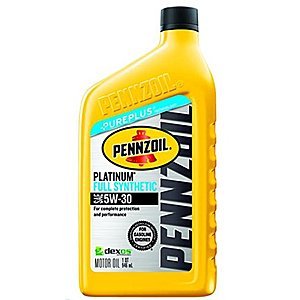 5-Pack of 1-Quart Pennzoil 5W-30 Platinum Full Synthetic Motor Oil $8.19 After $10 Rebate + Free Shipping Amazon.com