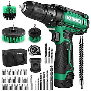 KIMO 12V Cordless Drill Driver Set with Battery and Charger $43.69