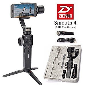 Zhiyun Smooth 4 3-Axis Handheld Smartphone Gimbal Stabilizer, Black - $95.20 FS w/ Prime