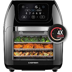 Chefman 10L Multifunctional Digital Air Fryer+ Rotisserie, Dehydrator, Oven $70 + Free Curbside Pick at Best Buy or FS