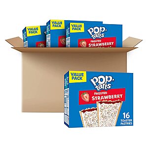 4-Pack 64-Count Pop-Tarts Toaster Pastries (Frosted Strawberry) $10.57 w/ S&S + Free Shipping w/ Prime or on orders $25+