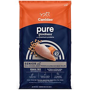 24-Lb Canidae PURE Limited Ingredient Senior Dry Dog Food (Chicken, Sweet Potato and Garbanzo Bean) $13.07 w/ S&S + Free Shipping