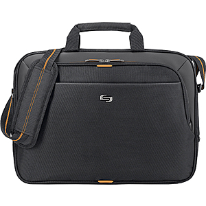 15.6" Solo New York Urban Laptop Briefcase (Black/Orange) $14