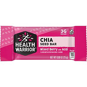 15-Count Health Warrior Chia Seed Bars (Mixed Berry w/ Acai) $9.93 w/ S&S + Free Shipping w/ Prime or on $35+