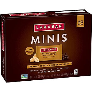 20-Count 0.78-Oz Larabar Peanut Butter Chocolate Chip Mini Bars $7.49 + free shipping w/ Prime or on $35+