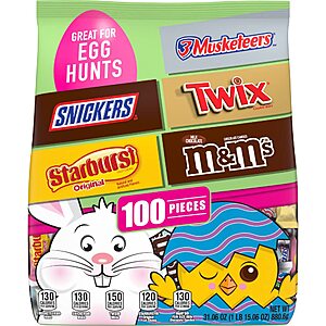 31-Oz Mars M&M'S, SNICKERS, TWIX, 3 MUSKETEERS & STARBURST Assorted Easter Candy $8.38 + Free Shipping w/ Prime or on $35+