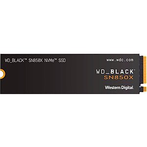 WD - BLACK SN850X 2TB Internal SSD PCIe Gen 4 x4 NVMe $99.99
