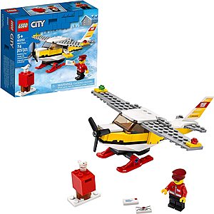 LEGO City/Creator Building Sets: 74-Piece LEGO City Mail Plane Building Set $7.40 & More