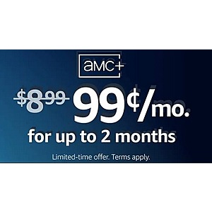 Amazon Prime Members: AMC+ Streaming Service $0.99/month for 2-Months via Amazon