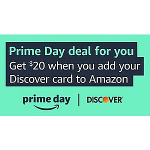 Select Amazon Accounts: Add/Pay w/ Your Discover Card + Spend $20.01+ & Earn $20 Credit