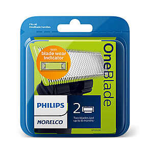 2-Count Philips Norelco OneBlade Replacement Shaver Blade (QP220/80) $15 + Free S/H w/ Email Sign-Up