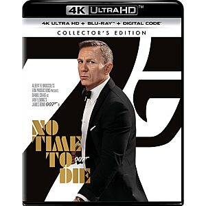 No Time to Die: Collector's Edition (4K Ultra HD + Blu-Ray + Digital) $20 + Free Store Pickup