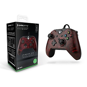 PDP Gaming Wired Controller for Xbox/Series X|S, PC/Windows (Crimson Red) $12.50 + Free S/H on $35+
